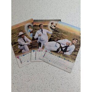 WWI Songs Military Soldier Postcards - Till the Sands of the Desert Grows Cold